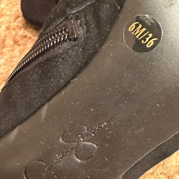 Jessica Simpson Black Lace Peep-Toe Heels - Picture 6 of 7